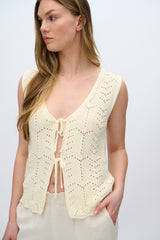 moves Daphne knit vest 4286 Gilet 002 Ivory