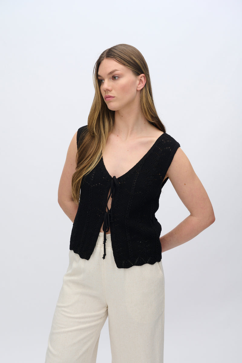 moves Daphne knit vest 4286 Gilet 999 Black
