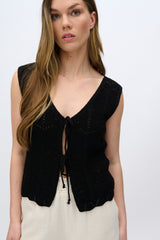moves Daphne knit vest 4286 Gilet 999 Black