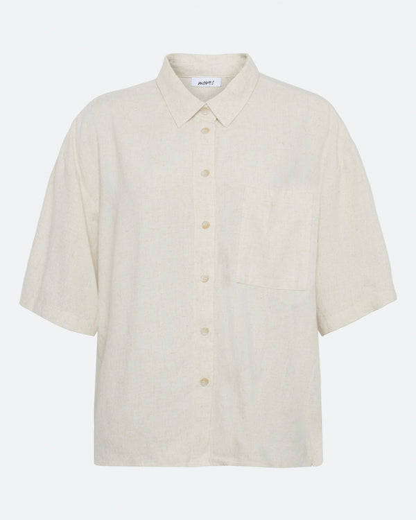 moves Elise short sleeved linen blend shirt 2744 Short Sleeved Shirt 0108 Castle Wall