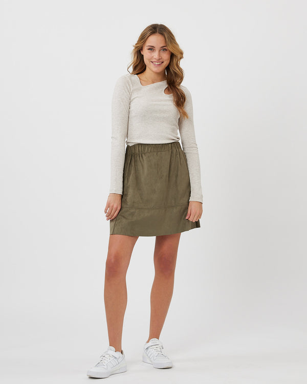 moves Kia 0032 Skirt Short Skirt 882 Dusty Olive