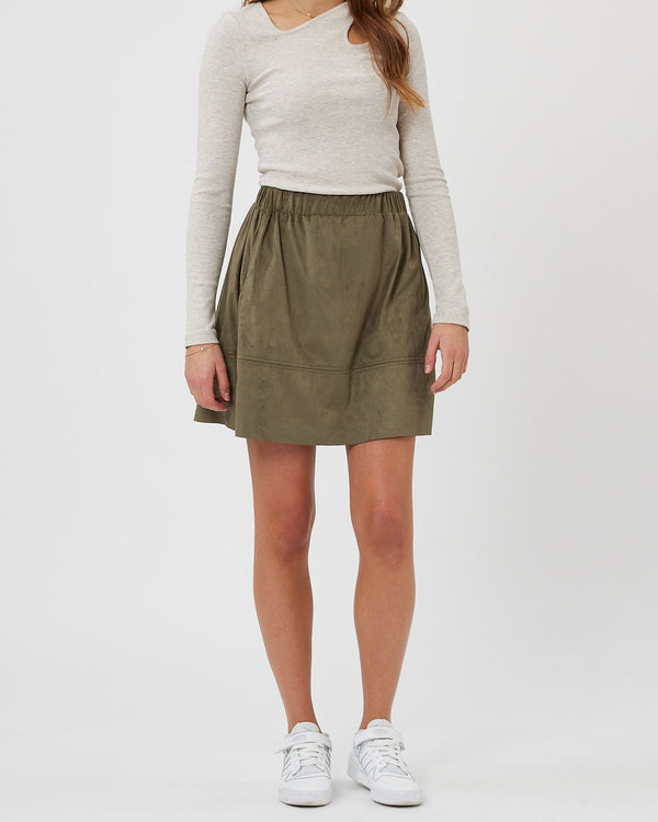 moves Kia 0032 Skirt Short Skirt 882 Dusty Olive