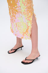 moves Lubinu sequin midi skirt 4347 Midi Skirt 1340 Cadmium Orange