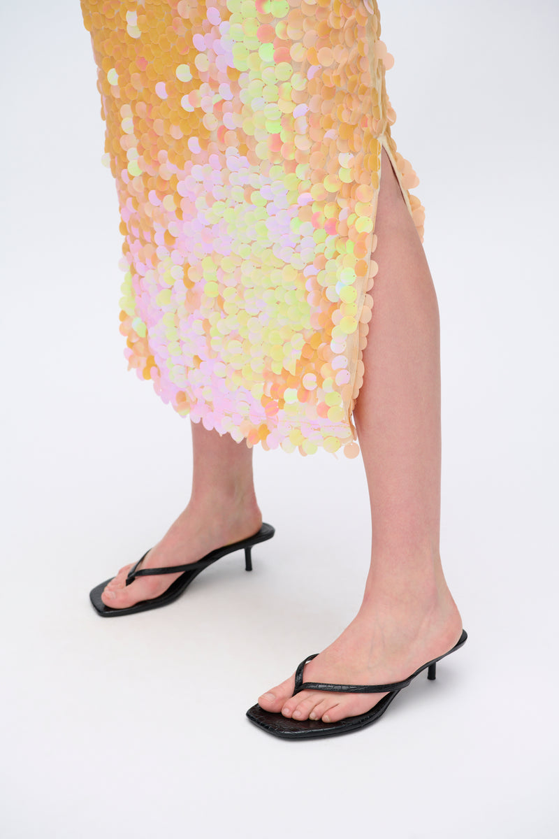 moves Lubinu sequin midi skirt 4347 Midi Skirt 1340 Cadmium Orange