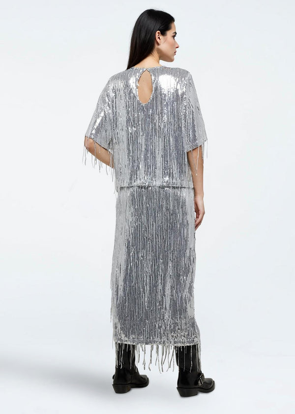 moves Lubinu skirt 4451 Midi Skirt 1020 Silver