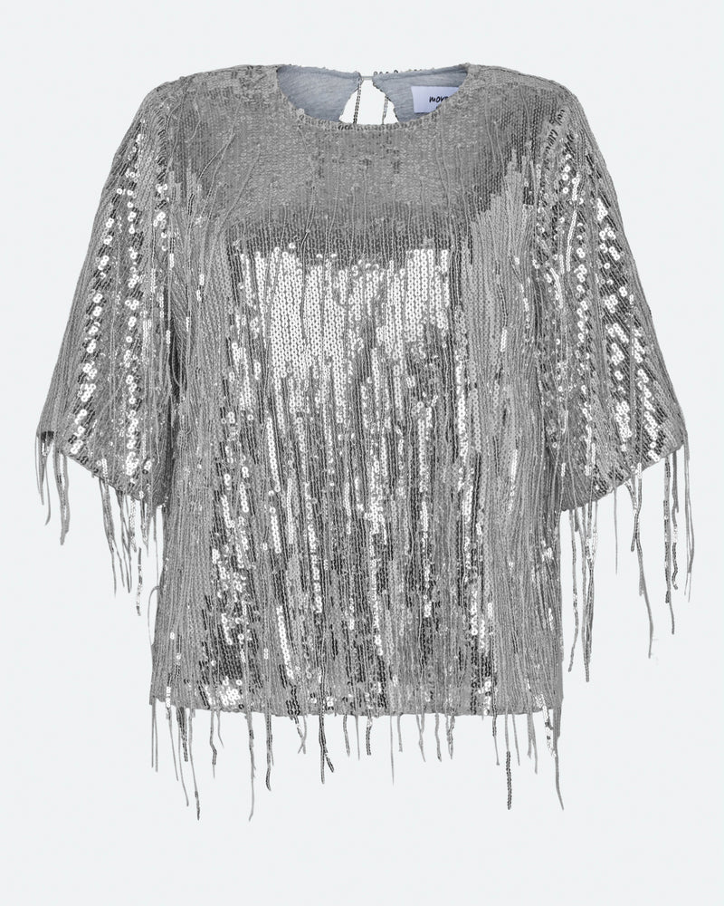 moves Mandi blouse 4451 Short Sleeved Blouse 1020 Silver