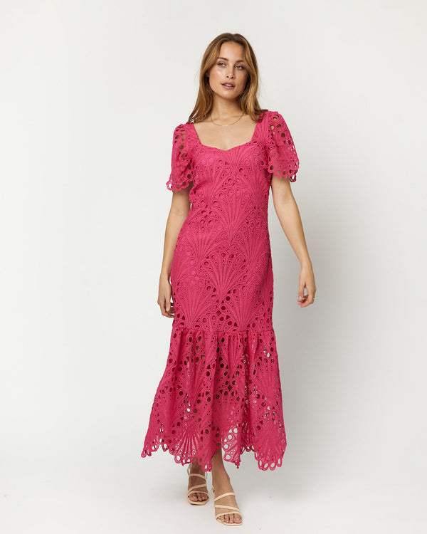 moves Sasilla 3584 Midi Dress 2043 Raspberry Sorbet